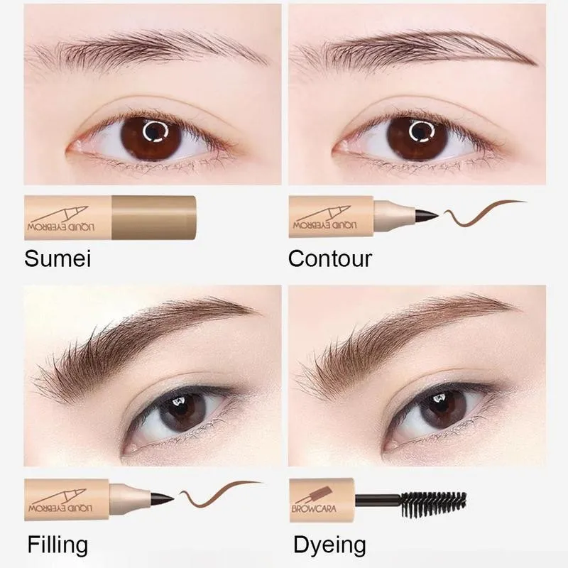 

Double-headed Eyebrow Pencil Eyebrow Brush Split Liquid Pencil Long-Lasting Eyebrows Waterproof Eyebrow Shadow Enhancer P2R9