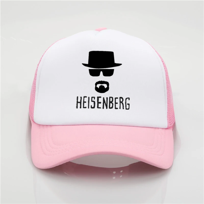 Модная шапка с сеткой Heisenberg с принтом бейсбольная кепка для мужчин wo мужская летняя трендовая Кепка новая молодежная Джокер Солнцезащитная шляпа пляжный козырек шляпа - Цвет: Розовый