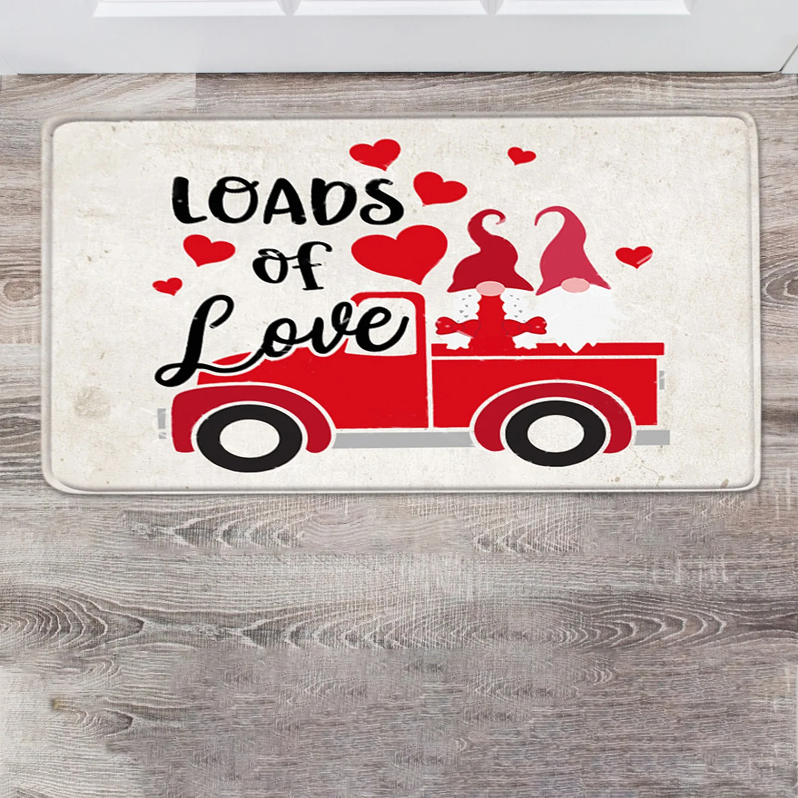 

Valentines Day Carpet Chenille Gnome Door Mat Bathroom Living Room Carpet Floor Home Decor Non-slip Red Rug Saint Valentin