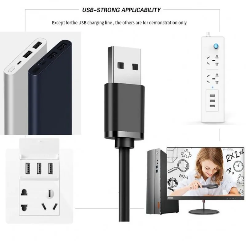 DC 5V Светодиодная лента 24Key USB кабель мощность Гибкая лампа 50 см 1 м 2 3 4 5 SMD 2835