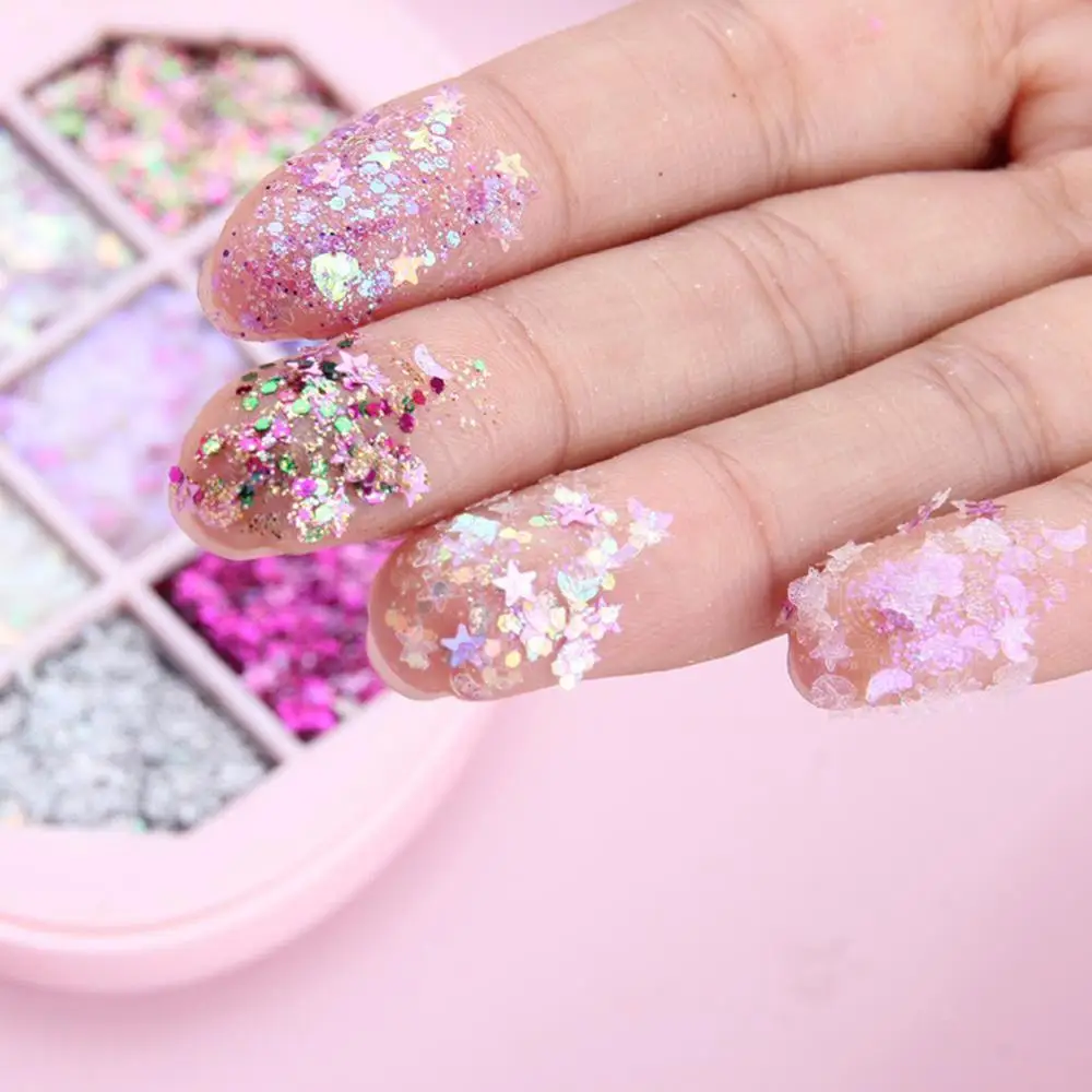 7 цветов сверкающая блестящая Палетка теней для глаз макияж алмазные тени век