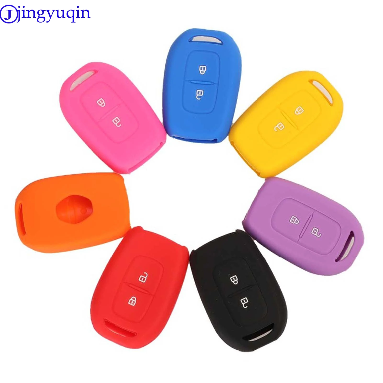 Jingyuqin 2B дистанционный силиконовый чехол для ключей для Renault Scenic Master Megane Duster Logan Clio Captur Laguna Fluence