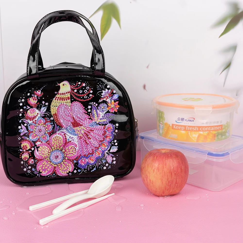 5D сделай сам алмазная живопись буровая сумка для ланча мозаичная вышивка ремесло