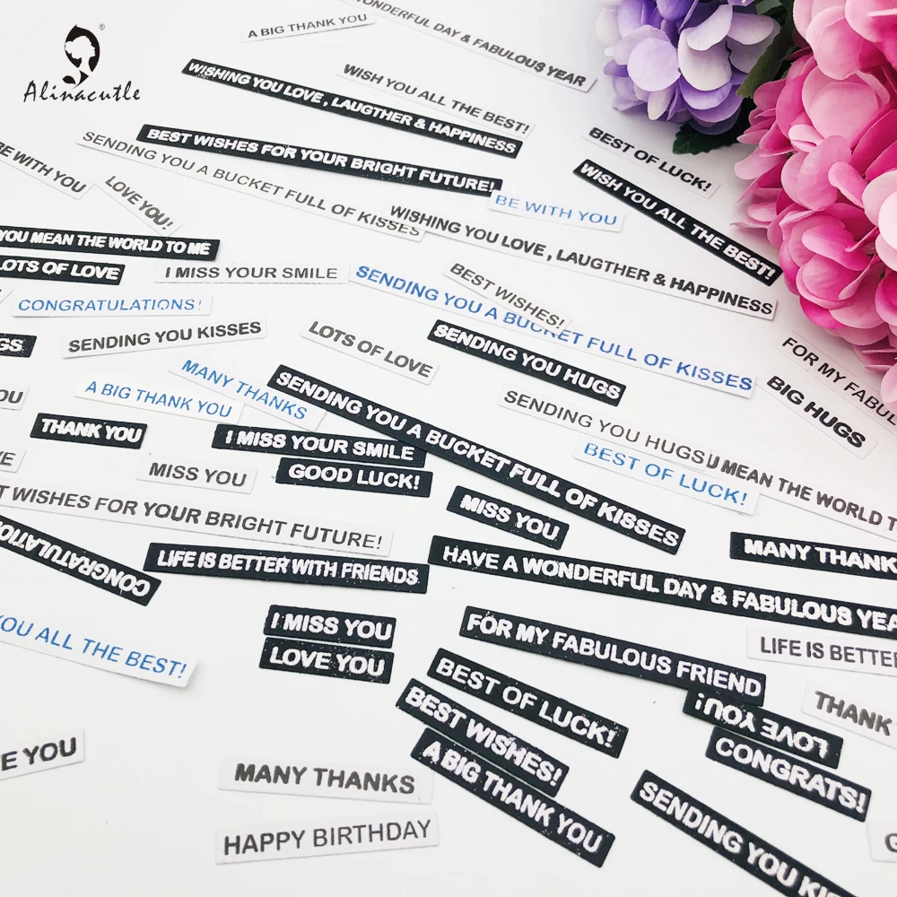 Alinacutle полосатый вырезанный с чувствительностью прозрачный штамп баннер