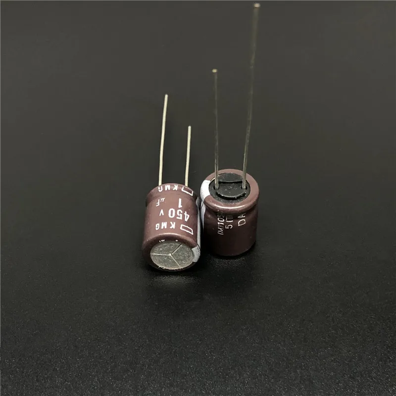 8 шт. 1 мкФ 450V Япония NCC KMG серия 10x12 5 мм 450V1uF алюминиевый электролитический