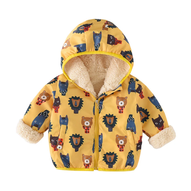 Детская теплая куртка для мальчиков и девочек с капюшоном вельветовое детское