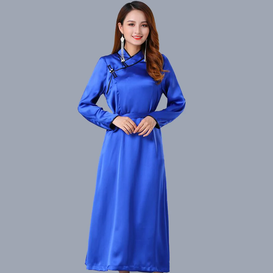 Монгольская и тибетская Женская танцевальная одежда платье для выступлений на