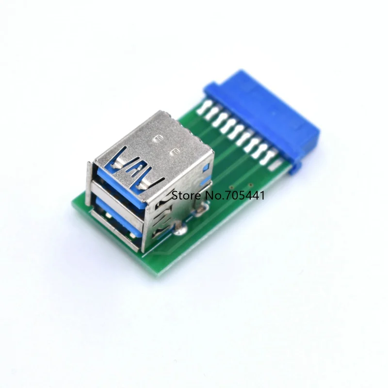 Адаптер соединитель для материнской платы настольного ПК 19Pin/20Pin к двойному порту