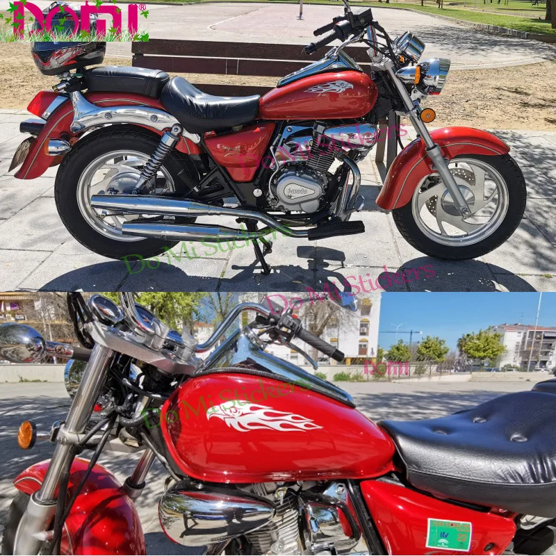 

Cool 20*6CM Fire Flame Car Styling Reflective Vinyl Decal Rearview Mirror Sticker Auto Exterior Motocross Racing Accessories
