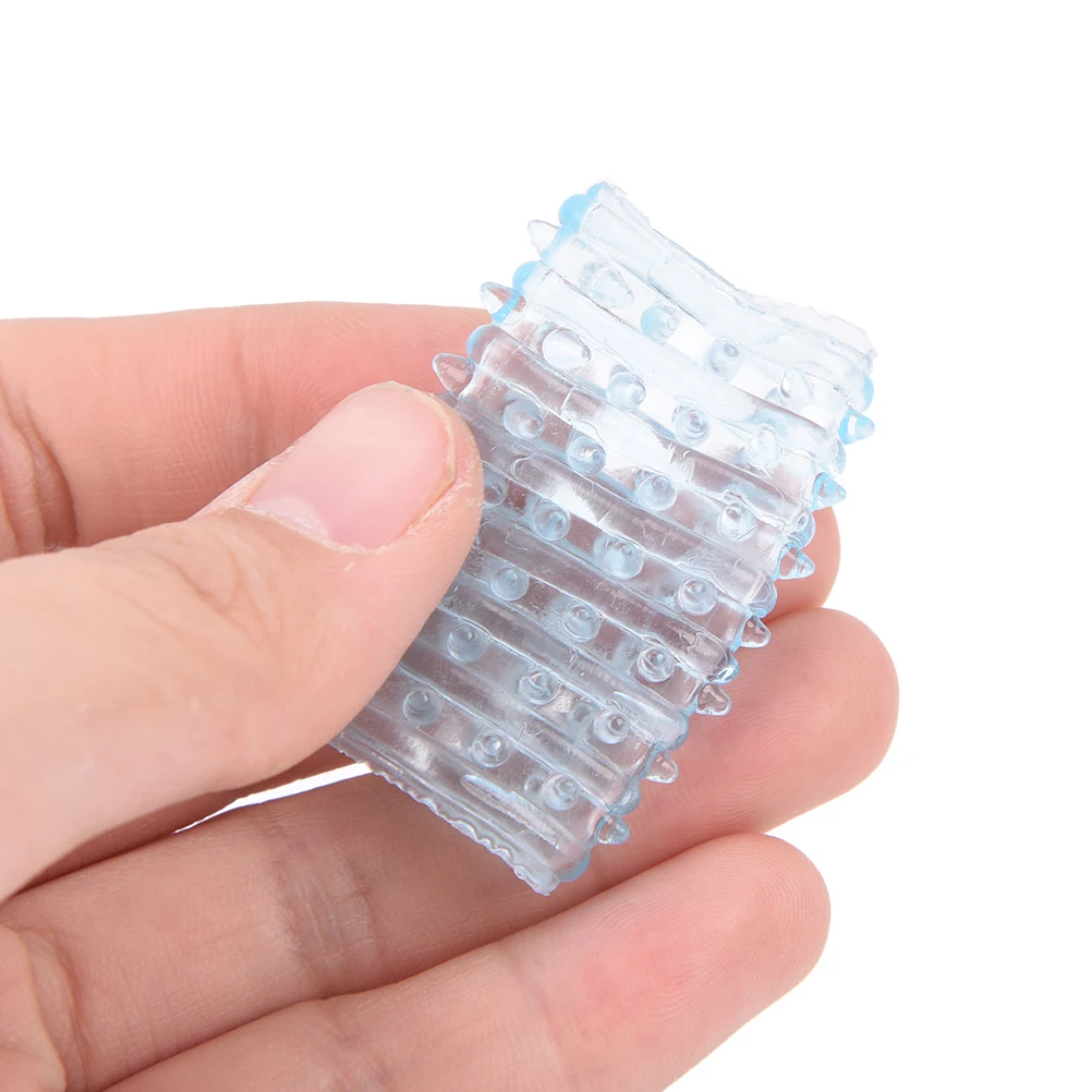 1 шт. многоразовые силиконовые презервативы с временной задержкой прозрачные