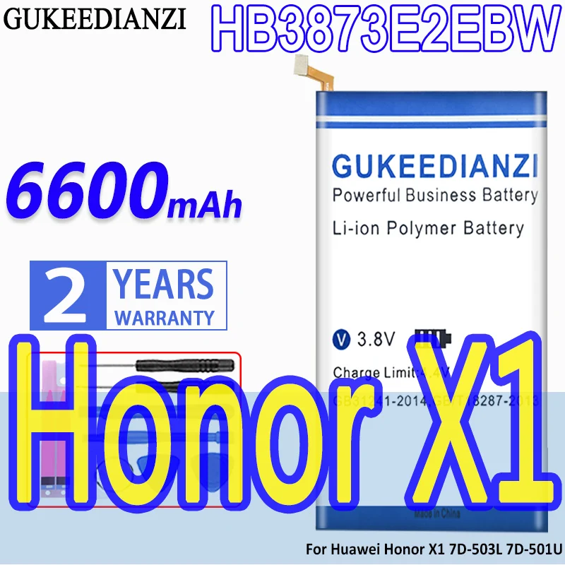 

Аккумулятор GUKEEDIANZI высокой емкости HB3873E2EBW 6600 мАч для Huawei Honor X1 7D-503L 7D-501U