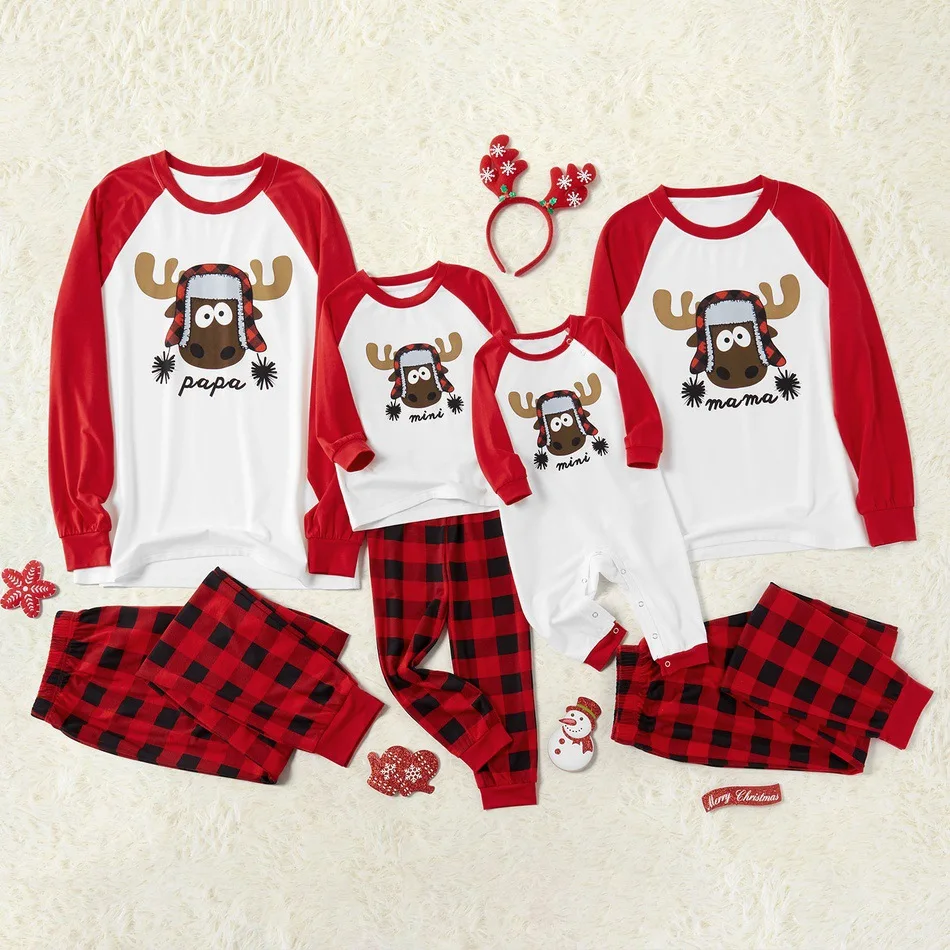 

New Wish Suit Home Wear Pajamas for Parents and Children Christmas Matching Pajamas Mom and Baby Family Matching Outfits