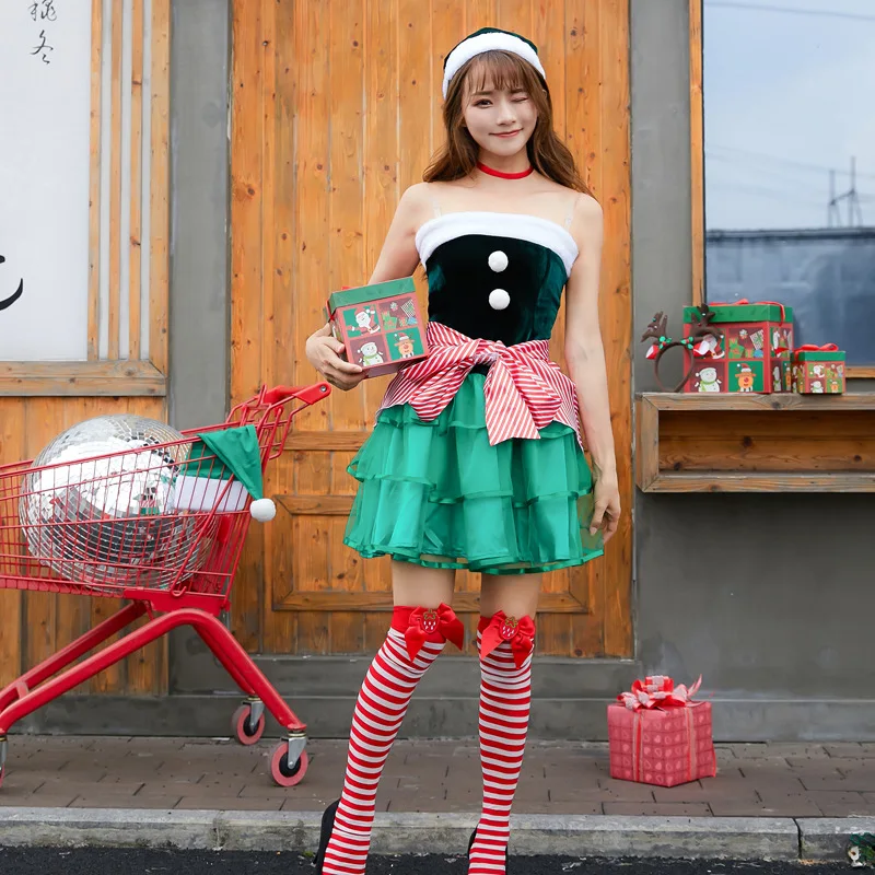 Новый Рождественский костюм эльфа зеленый Лепрекона эльф Карнавальный для