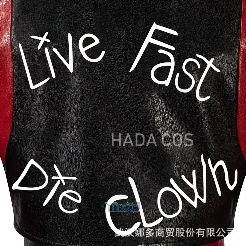 Костюм Харли из супергероя Квинна для косплея жакет искусственной кожи Джокера