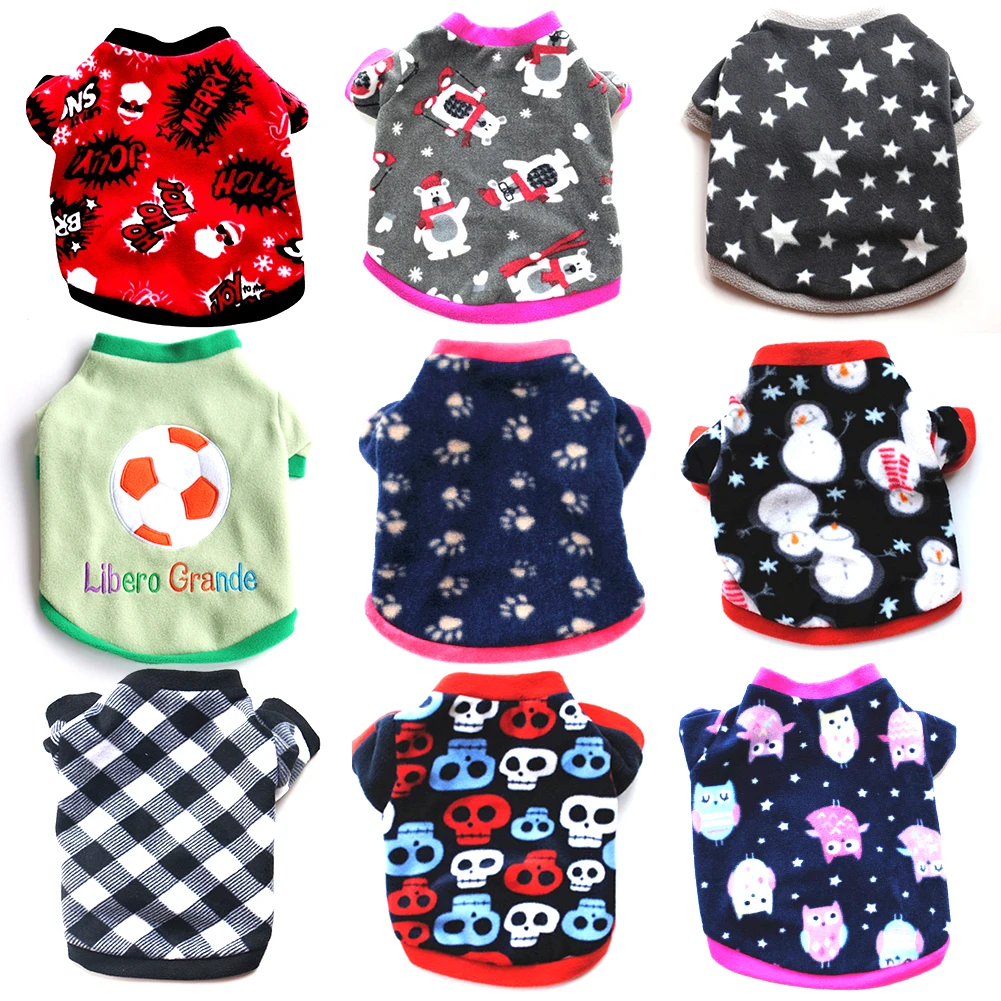 

Small Dog Clothes Winter New Warm Cute Fleece Sweater Coat Jacket Chihuahua Pomeranian Teddy Law Fighting Pet Clothes