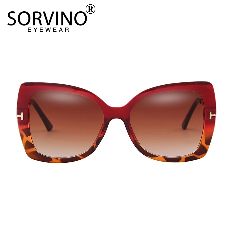 Женские очки от солнца SORVINO большие квадратные солнцезащитные в стиле ретро