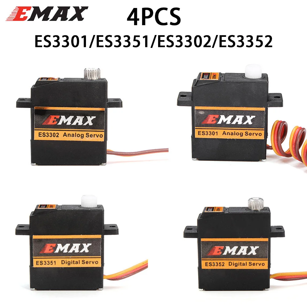4 шт./лот Emax ES3301 ES3351 ES3302 ES3352 9 мм 8 в-6 в аналоговый/цифровой сервопривод