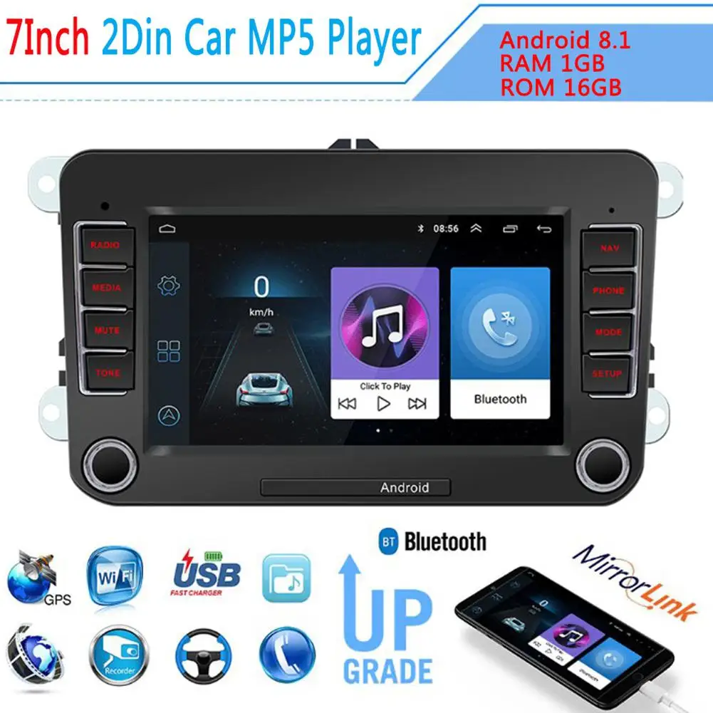

7'' Car Radio Car Multimedia Player Support GPS Navigation Autoradio 2din Stereo Video MP5 For Volkswagen Automobile MP5 Players