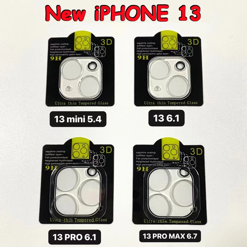 100 шт. для IPHONE 13 mini/13 pro max 3D полное покрытие объектива камеры закаленное стекло