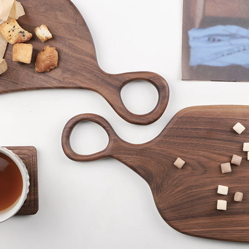 

2021 Black Walnut Wood Cutting Board Solid Wood Creative Whole Wood Bread Tray Fruit Chopping Board