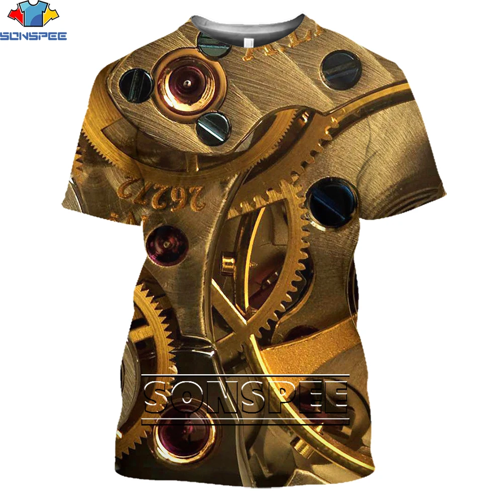 

SONSPEE 2021 new fashion casual watch summer short-sleeved men's 3D printed O-neck everyday casual funny men's T-shirt
