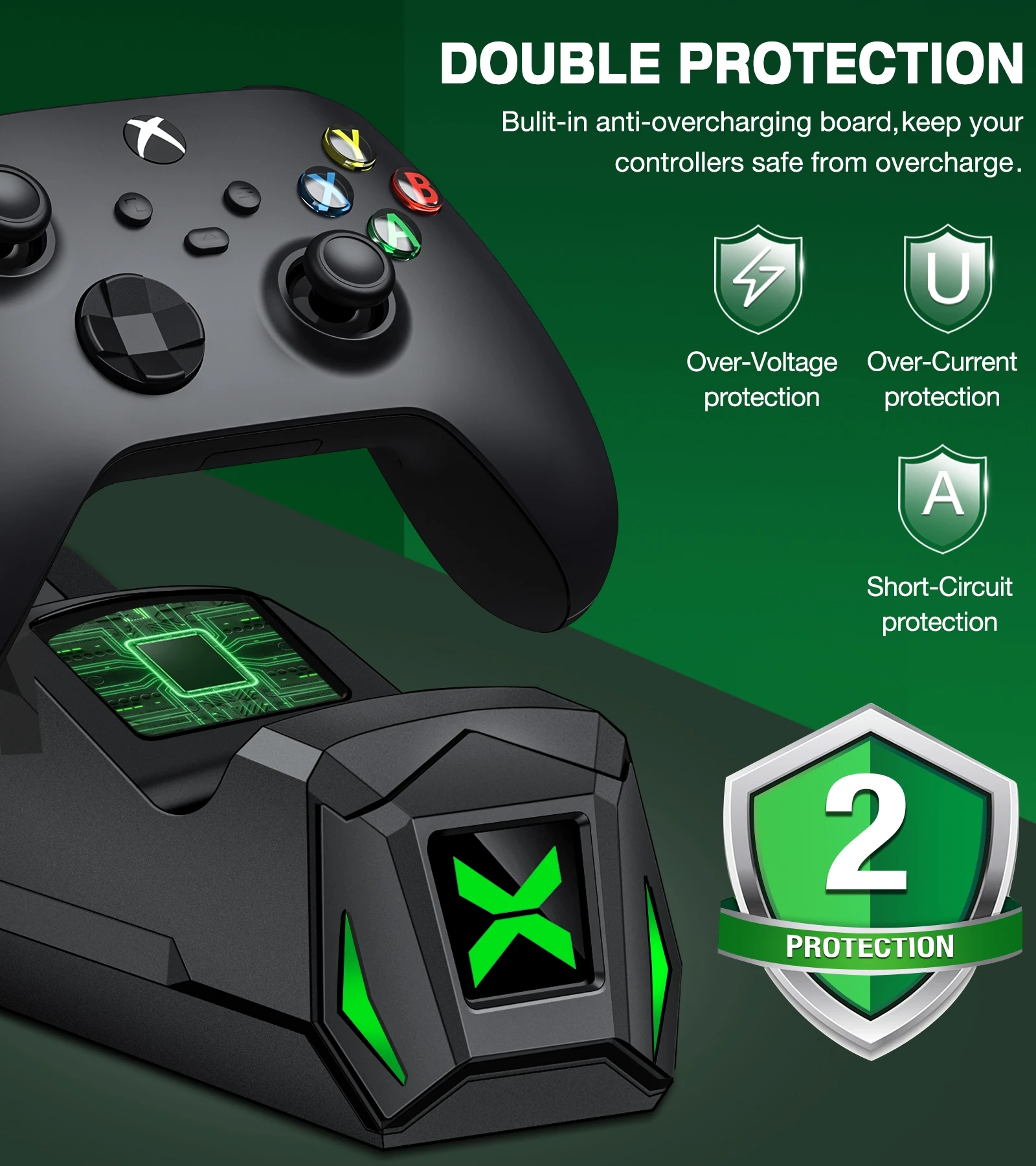 Зарядное устройство для контроллеров Xbox seсовершены X/Xbox S с 4 шт. батарей