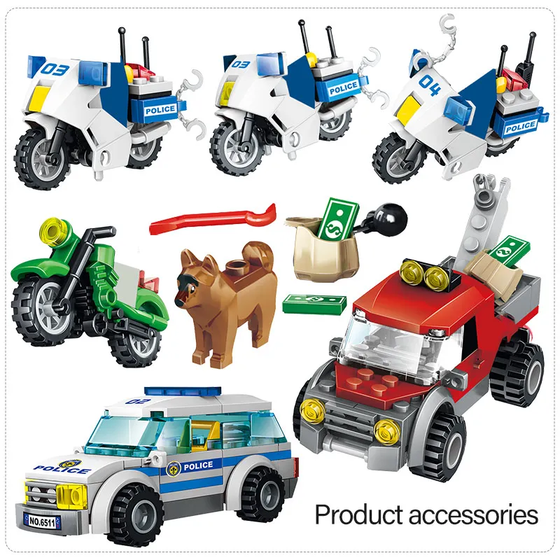 1397 шт. строительные блоки для городских полицейских участков спецназ военная