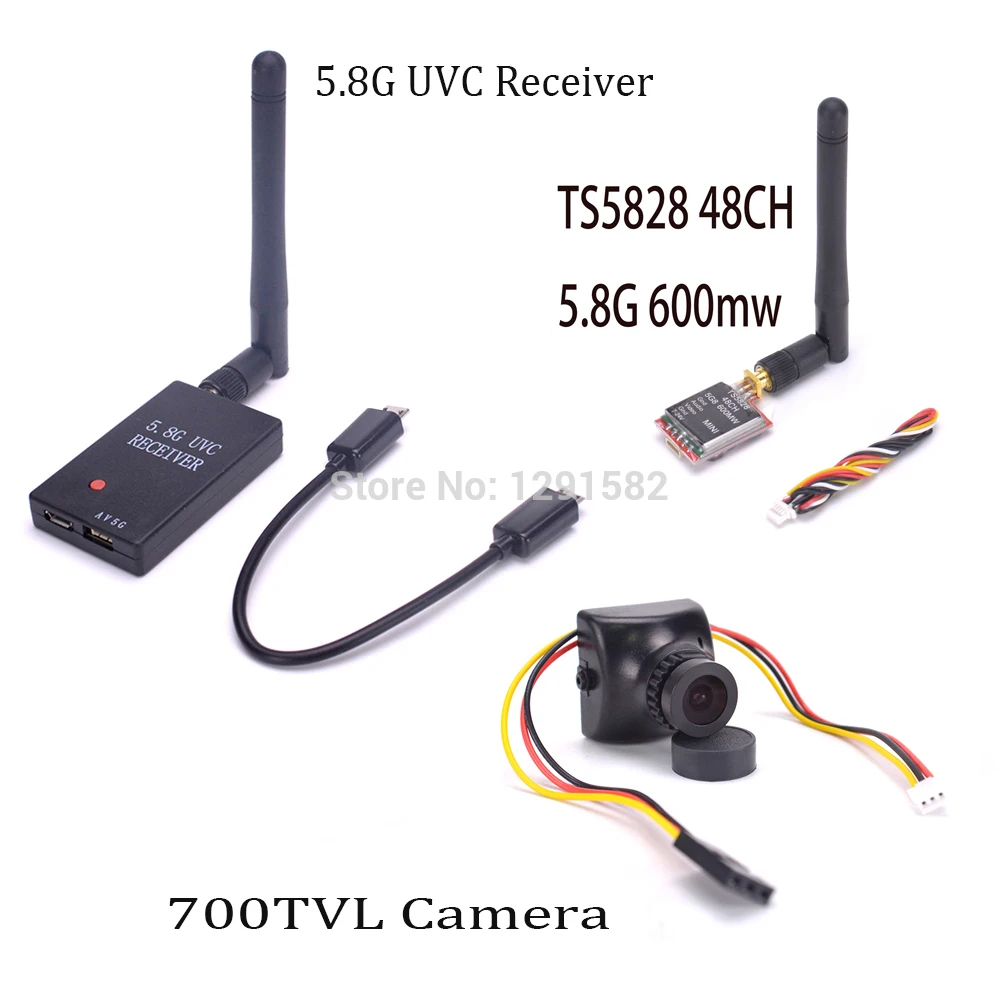 TS5828 48CH передатчик 5 8G FPV приемник UVC видео передача OTG VR Android телефон 700TVL камера PAL