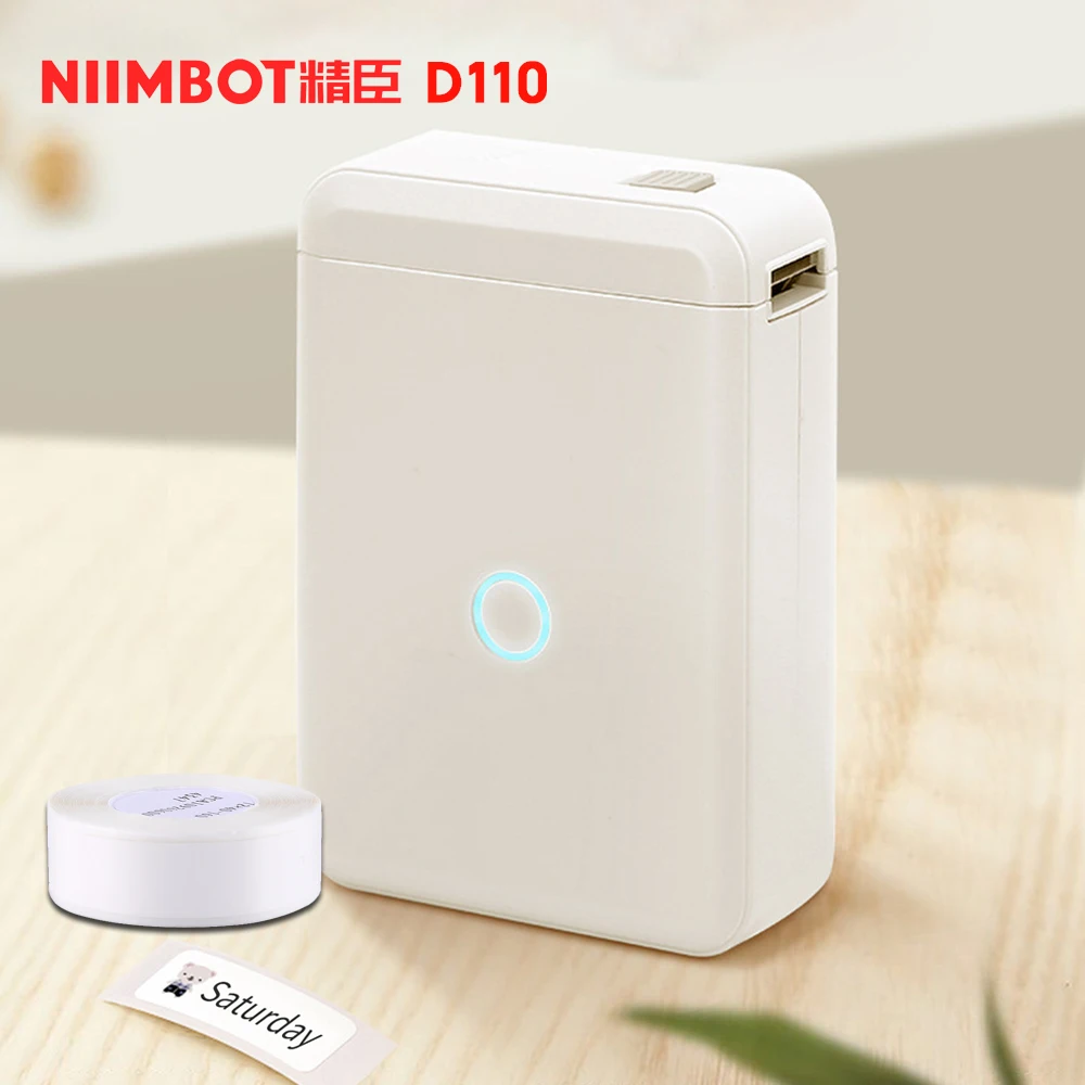 

2023 Niimbot D110 Mini Portable Thermal Label Printer Hangul Wireless Bluetooth Sticker Pocket Printer Home Use Storing