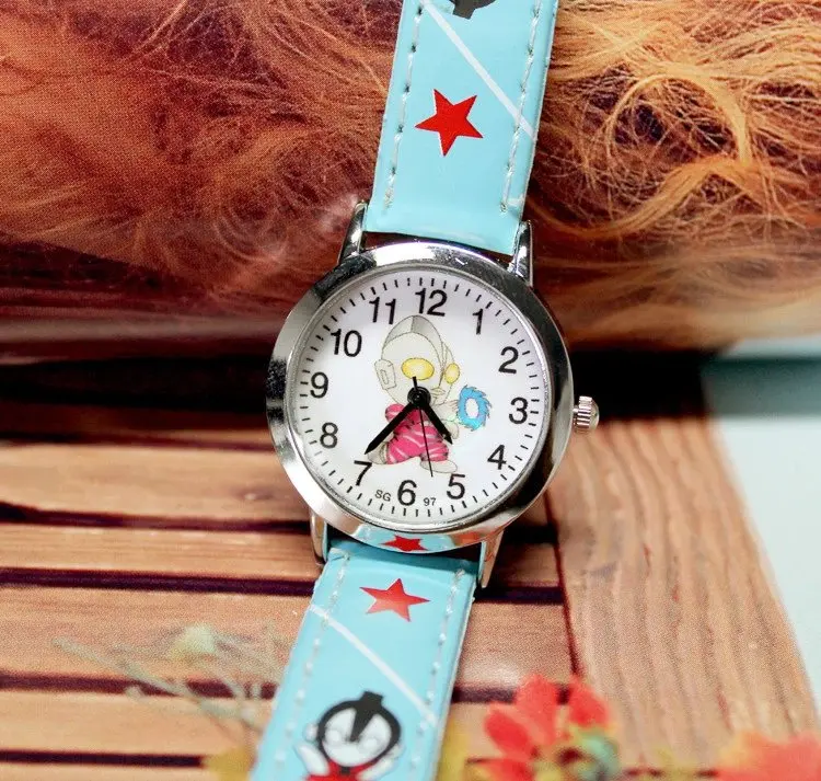 Популярные стильные модные детские часы с милым мультипликационным поясом для