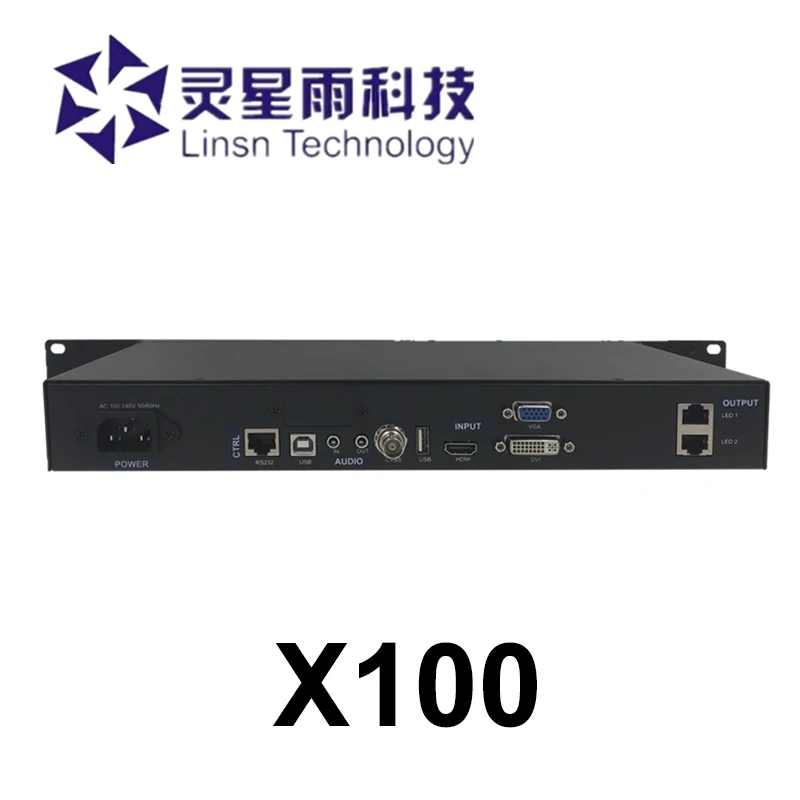 Видеопроцессор LINSN X100 вход DVI VGA CV 11-220 В переменного тока светодиодный дисплей