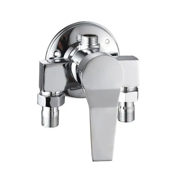 Смеситель для ванны и душа с открытым душевым клапаном хромированный латунный