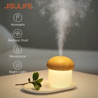 jisulife mini humidifier aroma diffuser for home baby car air humidifier 250ml cute mushroom mist humidifier with night lights