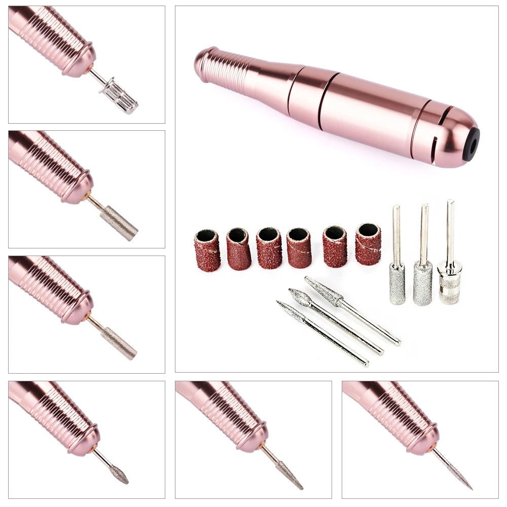 Электрическая дрель для дизайна ногтей пилка педикюра и маникюра 26000 об/мин 15