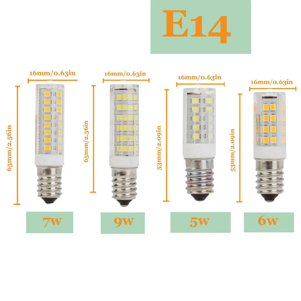 

5W 6W 7W 9W LED Lamp E14 Ampoule Lighting SMD2835 220V Ceramic Led Bulb Replace 30W 40W 50W 60W Halogen Light For Chandelier Hom