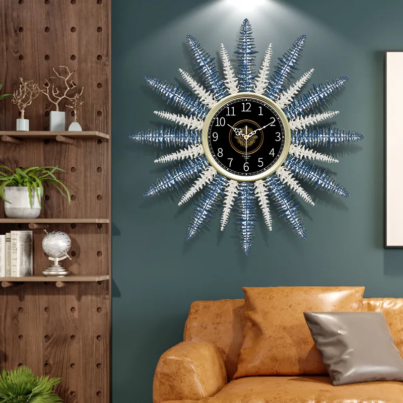 

European Style Wall Clock Living Room Fashion Household Creative Atmosphere Bedroom Wall Art Silent Clock Modern Design