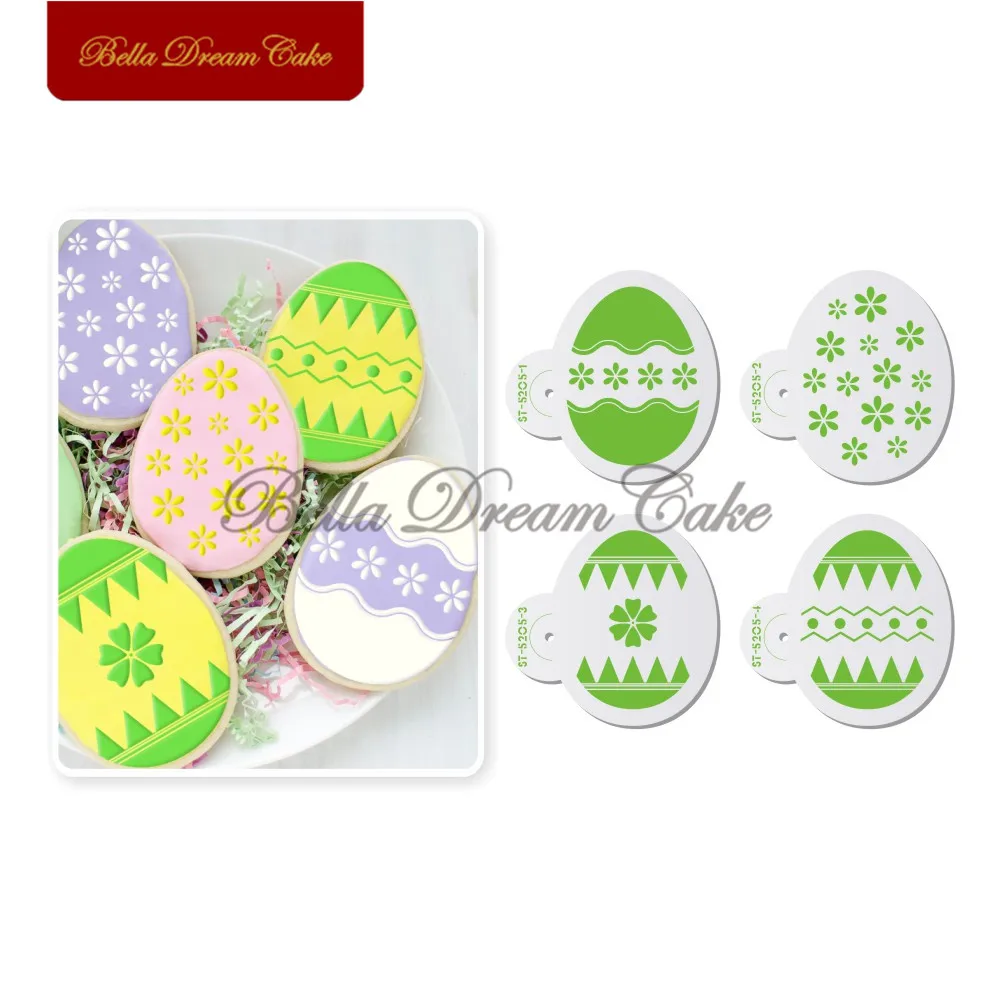 4 шт. трафарет для печенья с волнистым дизайном трафареты кофе ручной работы