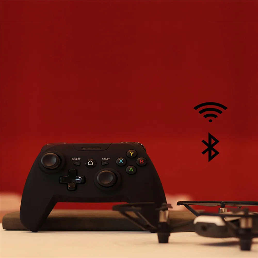 portable bluetooth wireless remote controller for dji tello drone accessories gamepad controller transmitter with phone holder free global shipping