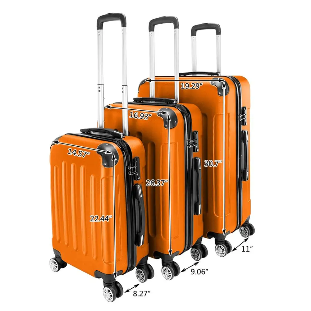 

travel suitcase on spinner wheels rolling luggage set 20"/24"/28" carry on cabin trolley luggage bag Women luggage