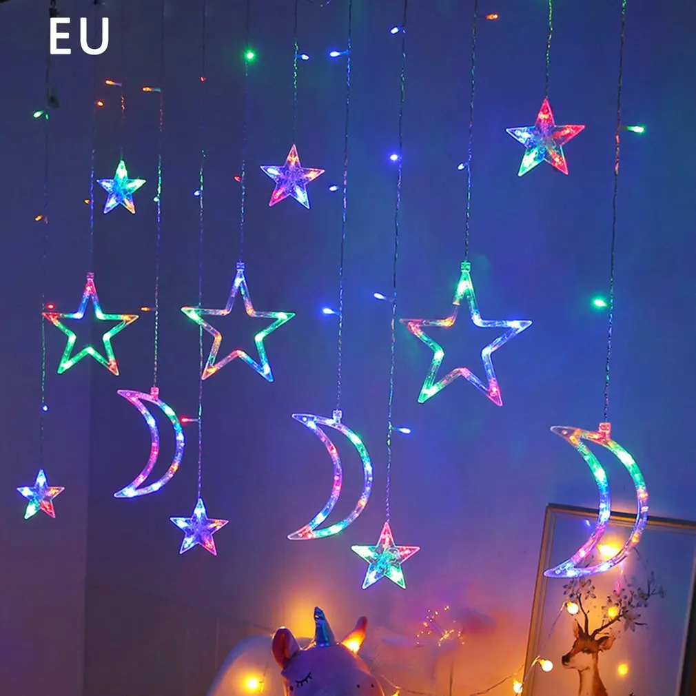

Christmas LED String Lights Decoration Moon Star Fariy Lights Garland Christmas Decorations Wedding New Year Room Decoration