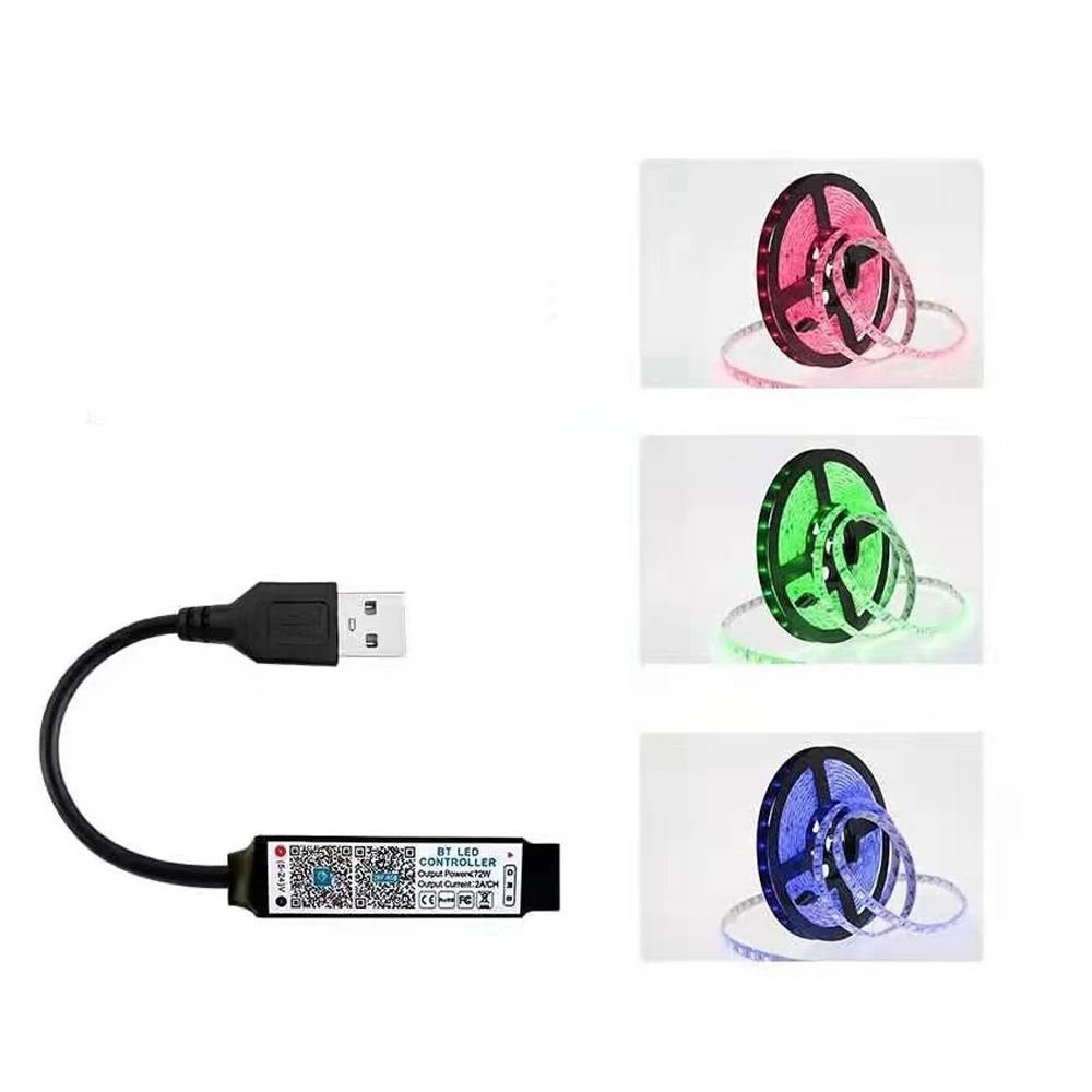 Умный RGB Bluetooth-совместимый музыкальный таймер светодиодный контроллер для 5 В 12 24