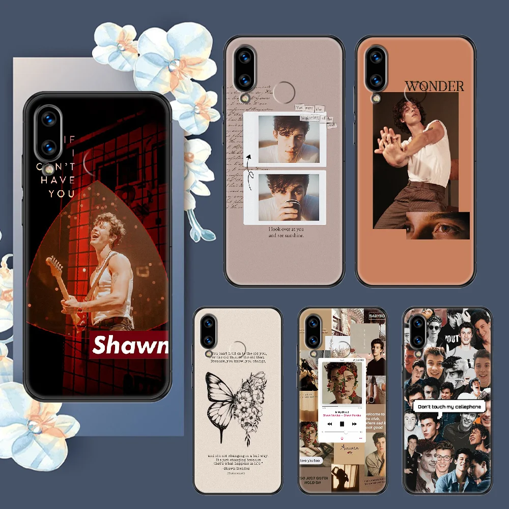 Shawn Mendes чехол для телефона Huawei Honor 6, 7, 8, 9, 10, 10i 20 A C X Lite рro играть черный ТПУ-чехол с рисунком милая мягкая накладка на заднюю панель