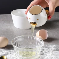 creative ceramic egg white protein separator household egg liquid and yolk filter baking tools easy to clean