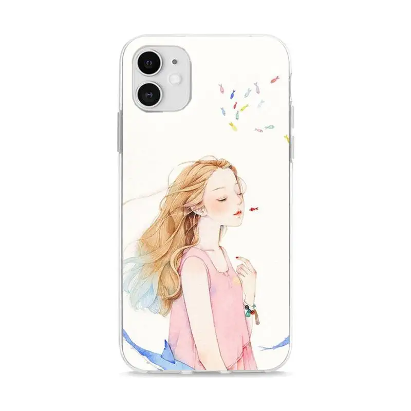 

Beautiful girl Phone Case case coque fundas for iphone 11 PRO MAX X XS XR 4S 5S 6S 7 8 PLUS SE 2020