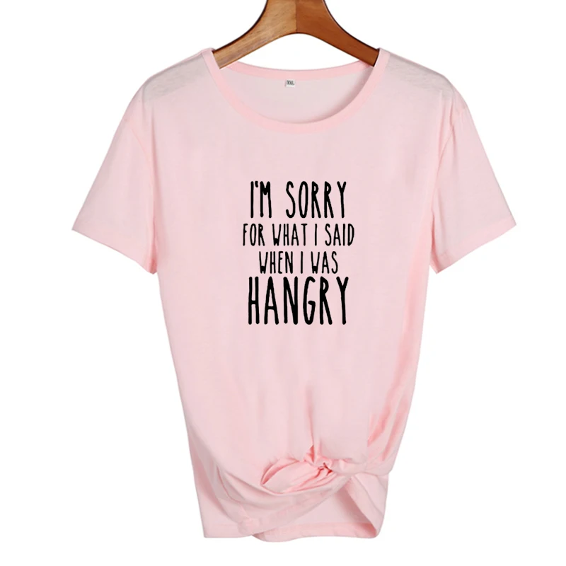 Извините за то что я сказал когда был Вегетарианская футболка Hangry Женская