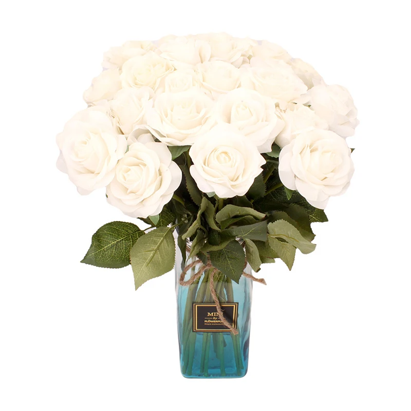 5 шт. искусственная Роза Реалистичная увлажняющая свадебное украшение цветок