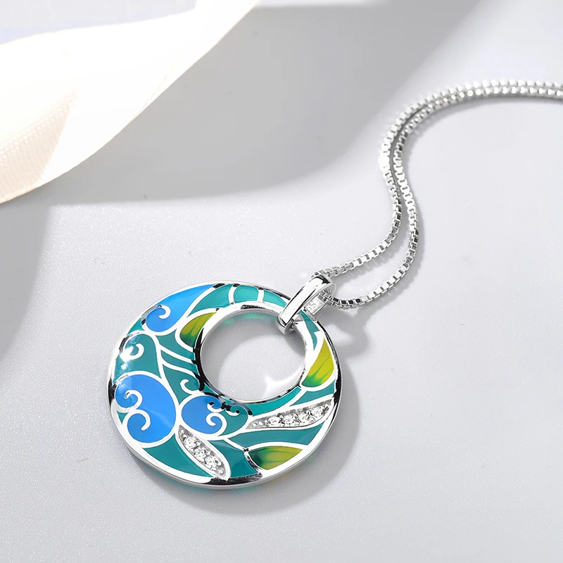 Кулон из стерлингового серебра 925 пробы с очаровательным кудрявым узором