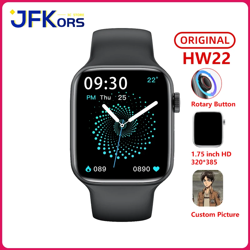 

HW22 Smart Watch Men Women Bluetooth Custom Watch Face Smartwach For IOS Android PK IWO 13 12 AK76 W26 W46 Series 6 reloj