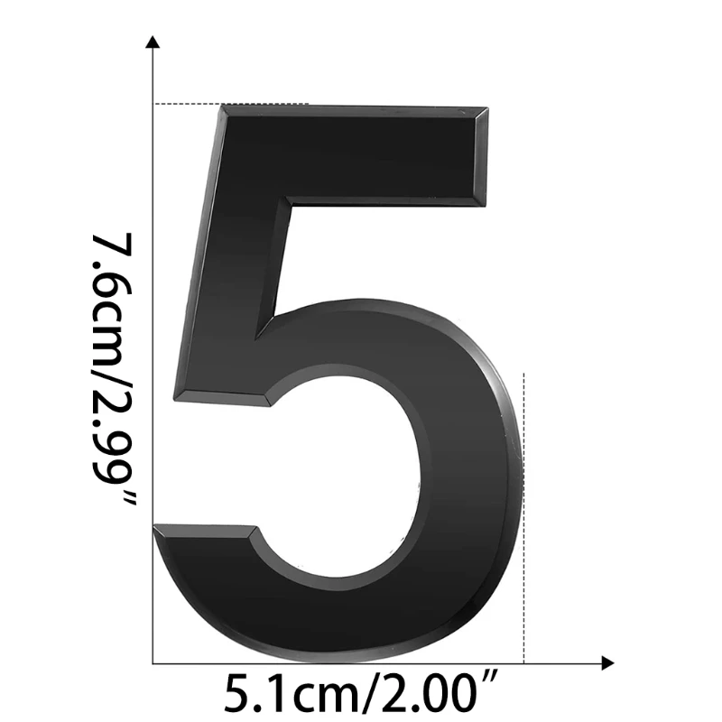 

10 Pcs Self-Adhesive Door House Numbers Stickers 0 to 9 Mailbox Street Address Numbers Decals for Mailbox Signs Home B03E