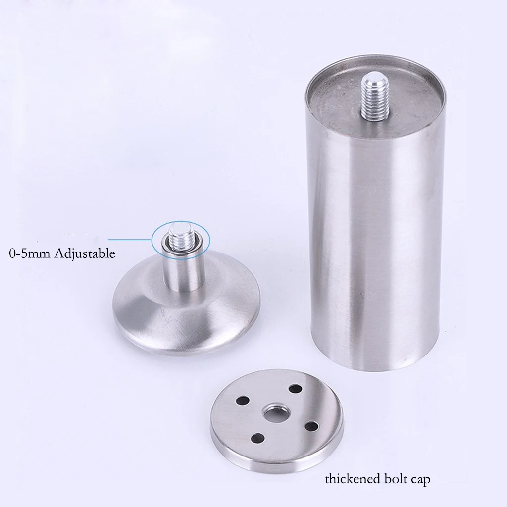 4 шт. регулируемые запасные ножки из нержавеющей стали для мебели 6/8/10/12/15/18